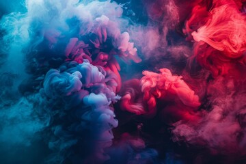 Canvas Print - Abstract Colorful Smoke Cloud