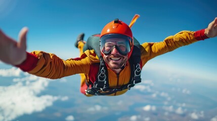 Wall Mural - sky diving