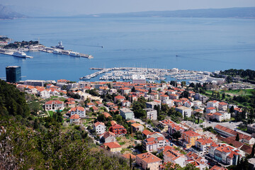 Sticker - View of Split city coast, Croatia.