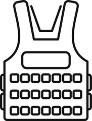 Sticker - Bulletproof vest providing protection from gunshots, ensuring safety and security