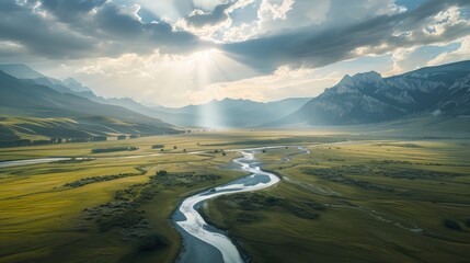 Poster - panorama of the mountains