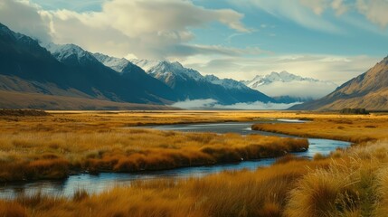 Poster - lake and mountains