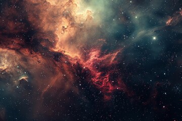 Wall Mural - a stunning depiction of the universe, showcasing galaxies, stars, and planets in a vast cosmic lands