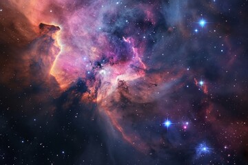 Wall Mural - an awe-inspiring view of the universe, revealing the beauty and complexity of outer space, sparkling