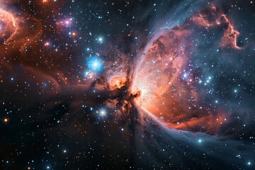 Wall Mural - an awe-inspiring view of the universe, revealing the beauty and complexity of outer space, sparkling