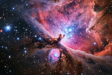 Wall Mural - an image capturing the vastness and wonder of the universe, with galaxies and celestial bodies scatt