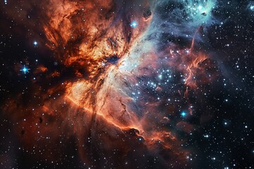 Wall Mural - an image capturing the vastness and wonder of the universe, with galaxies and celestial bodies scatt