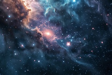 Wall Mural - an awe-inspiring view of the universe, revealing the beauty and complexity of outer space