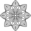 © Khemmanat - Mandala line art element pattern graphic design for coloring, greeting card, sticker, tattoo, yoga design, wallpaper