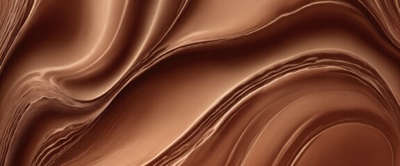 Wall Mural - Soft and liquid Brown waves background