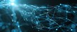 © Seksan - A futuristic abstract technology background with glowing blue lines and nodes, with ample copy space in the center