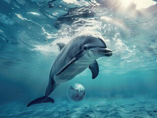 Sticker - dolphin jumping out of water