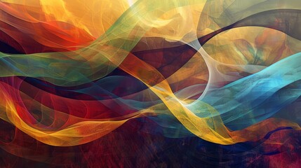 Wall Mural - background with abstract exodus story flowing lines and deep hues