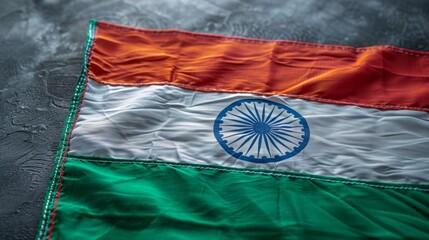 Wall Mural - Indian flag in honor of India's Independence Day. Indian flag