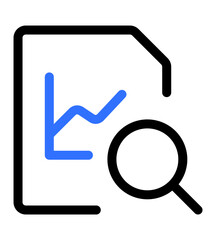 Sticker - illustration of a icon analyse data