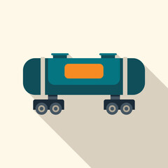 Poster - Big tank trailer transporting oil, gas or other dangerous petroleum products