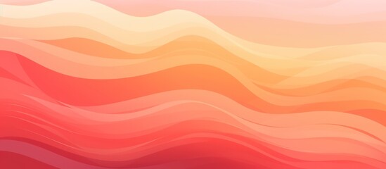 Wall Mural - Abstract Wave Pattern in Orange and Pink Hues