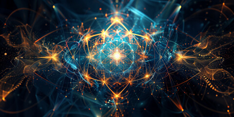 Wall Mural - abstract sacred geometry symbols. energy with divine inspiration. sacred geometry background