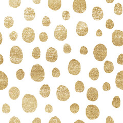 Canvas Print - Polka dots gold png seamless pattern, cute fancy girly transparent background