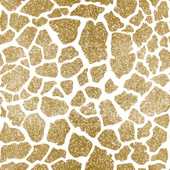 Sticker - Gold png seamless pattern, glitter giraffe skin transparent background