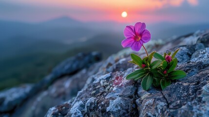 Sticker - flowers in the mountains