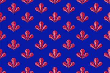 Poster - Flat leaf seamless pattern background