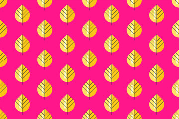 Sticker - Flat leaf seamless pattern background