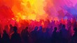 © Adeel - An abstract, vibrant background with a crowd of people, giving a sense of celebration or festival makes a great wallpaper
