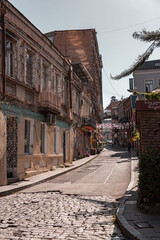 Poster - Street view and traditional architecture in Tbilisi, Georgia