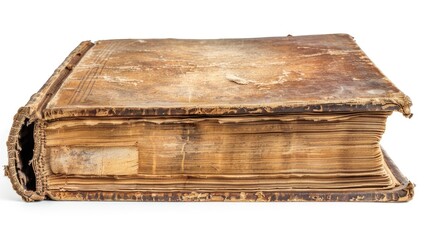 Canvas Print - Old book isolated on white background without content path