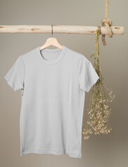 Canvas Print - T-shirt png mockup, simple apparel transparent design