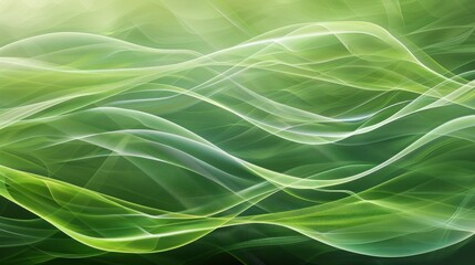 Wall Mural - Abstract Green Waves