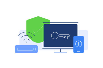 Wall Mural - concept is data security access,internet security,data protection