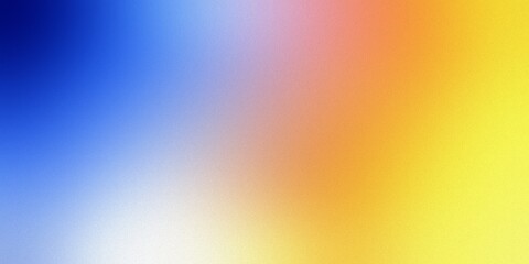 Amazing Blue Orange Yellow White Blur Gradient With Noise Grain Textured, Good For Flyer, Poster