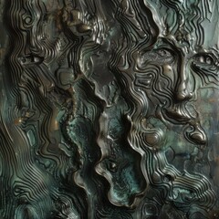 Wall Mural - bromze copper background