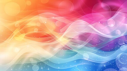 Sticker - dynamic colorful wave background