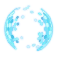 Sticker - Advanced technology sphere png element, transparent background