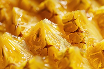 Wall Mural - Close-up of Pineapple Slices