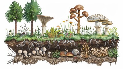 Canvas Print - Explain the role of decomposers in an ecosystem.