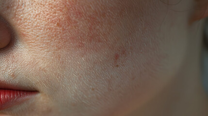 Sticker - Texture of natural female skin close-up. Stock photo of the body in the best quality.