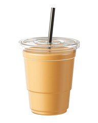 Poster - PNG 3D iced latte coffee, element illustration, transparent background