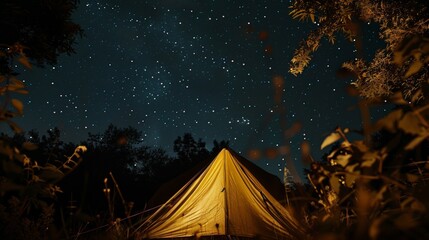 Poster - Share your experience of camping under a star-filled sky