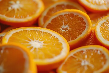 Wall Mural - Freshly Sliced Oranges in Morning Light