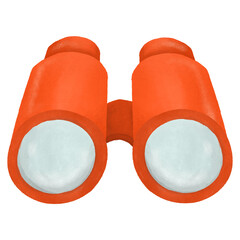 Wall Mural - Orange binoculars png, transparent background