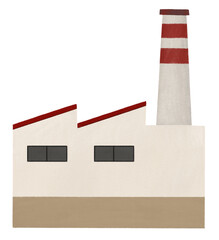 Poster - Factory building png, pollution illustration, transparent background