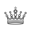 © NikahGeh - crown minimalist line art icon logo symbol icon black color only