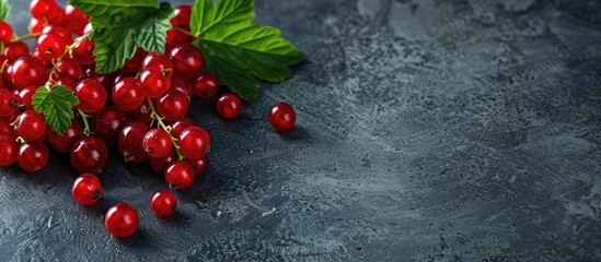 Wall Mural - Delicious red currant with copy space image