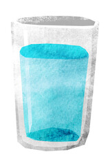 Poster - PNG Glass of water, paper craft element, transparent background