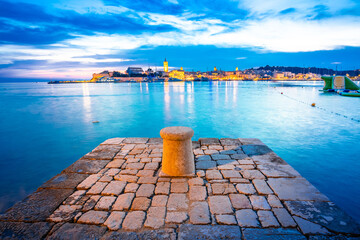 Canvas Print - Historic town of Rab evening view