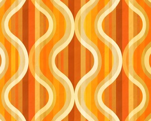 Wall Mural - orange retro background